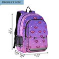 thumbnail image 2 of FORMRS Unisex School Backpack 17" Student Travel Bag with Laptop Compartment, Pixel Love, 2 of 7