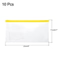 thumbnail image 2 of Uxcell A6 Clear Bill Document Pocket Zipper Envelope File Bags, Yellow 10 Pack, 2 of 5