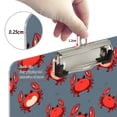 thumbnail image 4 of ALAZA Plastic Clipboard A4 Letter Size Decorative Clipboards for Students Women Men 9" x 12.5" Vintage Cartoon Crabs, 4 of 6