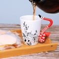 thumbnail image 4 of Taza de saxofón de 14 onzas Taza de café con notas musicales Taza de música de saxofón de cerámica Regalos para amigos Taza Nota musical Café (rojo), 4 of 5