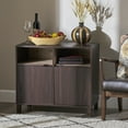 thumbnail image 2 of GDF Studio Provence 2-Shelf Faux Wood Cabinet, Walnut, 2 of 8