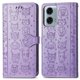 thumbnail image 1 of Funda Cartera FOXDOCK para Motorola Moto G24 Power , Flip PU con Relieve de Gatos y Perros, Tarjetero y Soporte, 1 of 6