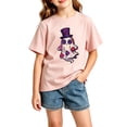 thumbnail image 2 of Zylarhe Kids Halloween Tops Short Sleeve Crewneck Casual Summer Fashion T Shirt for Boys and Girls Pink 3-4 Years, 2 of 4