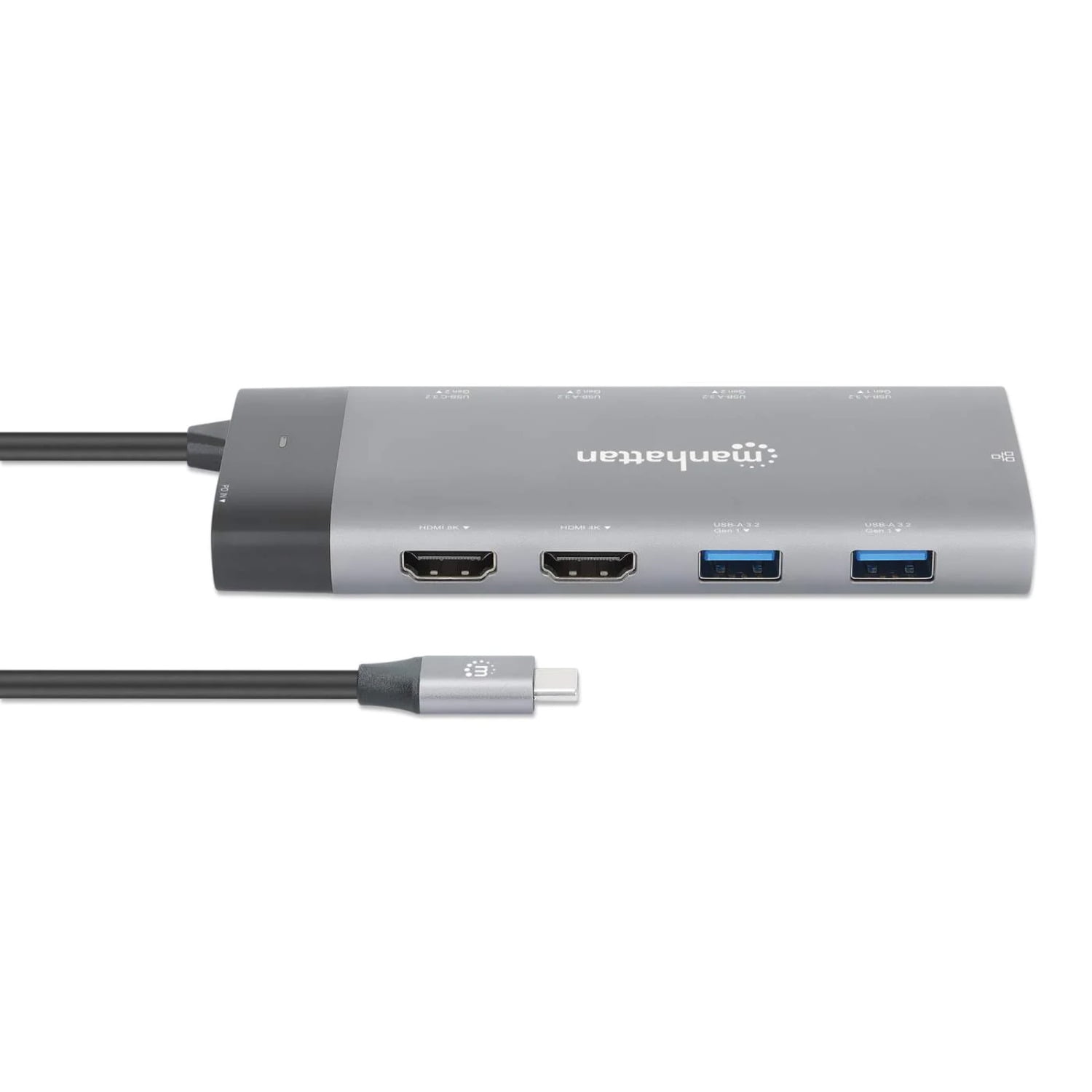 Manhattan USB-C PD 10-in-1 Dual Monitor 8K Docking Station 130714