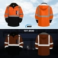 thumbnail image 7 of TCCFCCT Safety Jacket for Men & Women, Hi Vis Reflective Jackets with Pockets, Construction Coats for Cold Weather, High Vis Rain Gear, Waterproof, Long J-Orange, M, 7 of 7