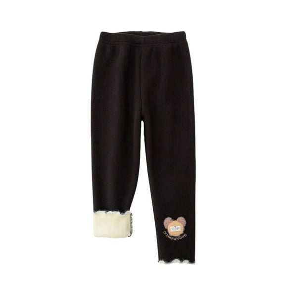 TopLLC Girls' pants Winter Girls Warm Fleece Lined Leggings, Elastic Cotton Pants, Suitable For 2-8 Years Old Children pants