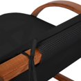 thumbnail image 4 of Deko Living Outdoor Cedar Wood Patio Lounge Daybed with Black Textilene Fabric & Canopy, 4 of 10