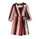 thumbnail image 1 of bar III Vestido Cruzado a Rayas para Mujer, Multicolor, X-Small, 1 of 2