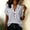 #036-Blue, variant on Women Shirt Relaxed Fit V Neck Short Sleeve Striped Button Front Blouse Lightweight Breezy Summer Casual Work Top Gift