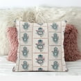thumbnail image 3 of Amrita Sen Designs  20 x 20 in. Hamsa Hand Paisley Duo Suede Blown & Closed Pillow - Off White & Orange, 3 of 6