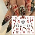 thumbnail image 4 of Halloween Nail Art Sticker Set - 6 Sheets Of Spooky Designs With Pumpkins, Bats, Ghosts & Spider Webs - Matte Finish, Easy Apply For Diy Manicures, 4 of 5