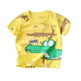 thumbnail image 2 of ATOGUTA Shirt Boys Girls Graphic Tees Short Sleeve Round Neck T Shirts Tops Yellow, Size 6M-6, 2 of 3
