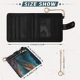 thumbnail image 3 of Small Wallet For Women Bifold Leather Pocket Coin Credit Card Holder With RFID Blocking Turtles in The Deep Sea, 3 of 6