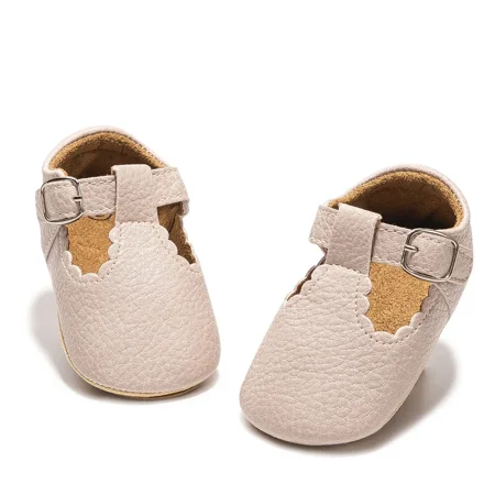 Bonario Baby Girls Dress Shoes Infant Mary Jane Bowknot Flats None-Slip Sole Princess Shoes for Newborn 3-18 Months
