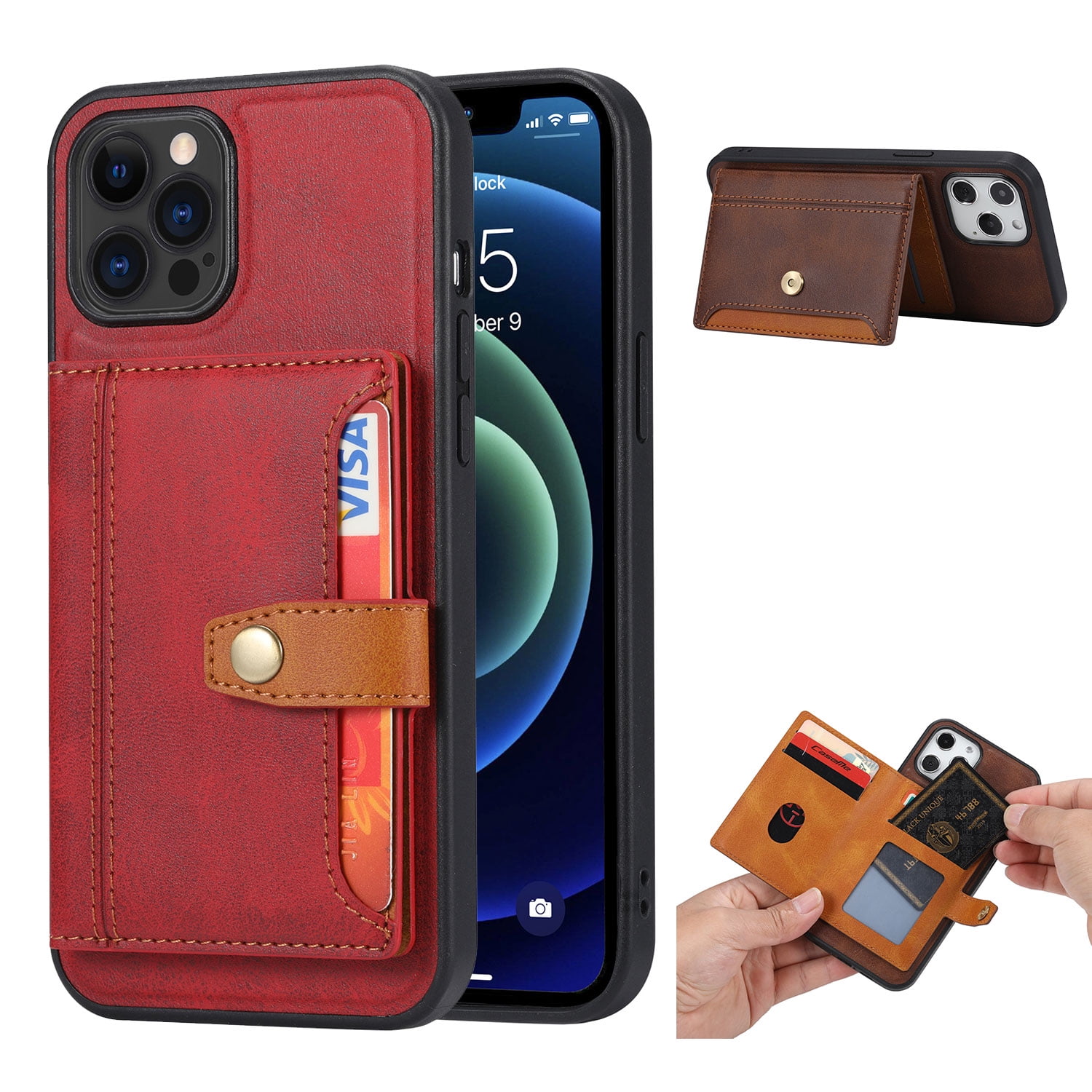 Wallet Case for Apple iPhone 14 Pro Max (2022), Allytech PU Leather Card Holder Back Case Scratch Resistant Stand Case for iPhone 14 Pro Max 5G