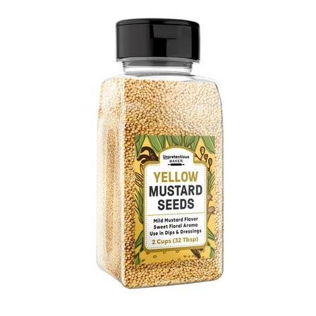 Unpretentious Yellow Mustard Seeds 2 Cups Mild Mustard Flavor, Great in Dips & Dressings, Enriches Flavor Profile
