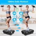 thumbnail image 2 of Vibration Plate Exercise Machine 120 Speed Levels 3 Workout Modes with 2 Resistance Bands 331Lbs Load USB Music Player Whole Body Workout for Home Weight Loss Muscle Toning, 2 of 10