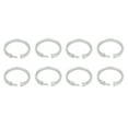 BOKYAN 24Pcs Transparent Shower Curtain Rings ABS O-Shape Hooks for ...