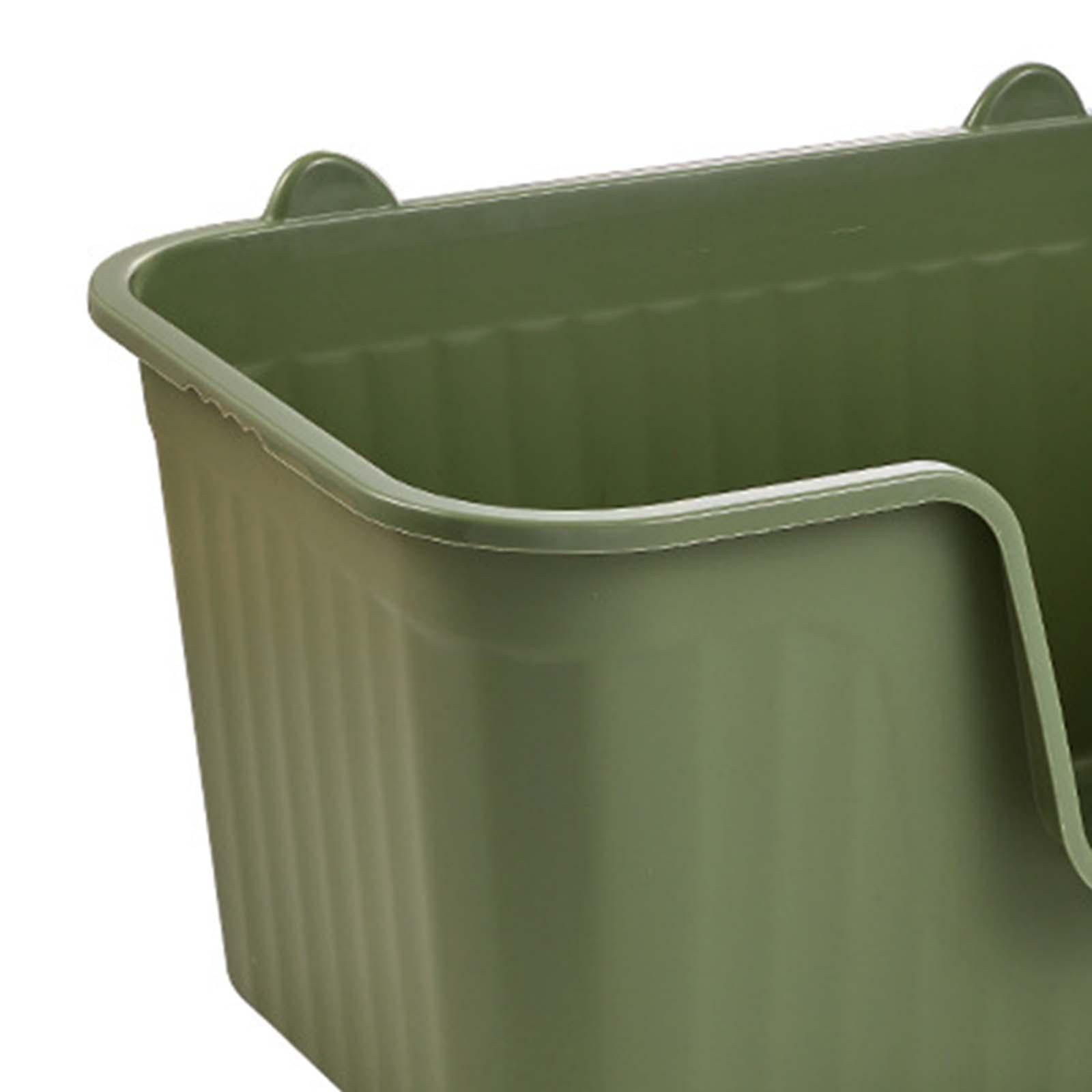 Fzaqwen Cat Litter Box Easy to Clean Anti Splashing for All Kinds of Cat Litter Open Top Green Large