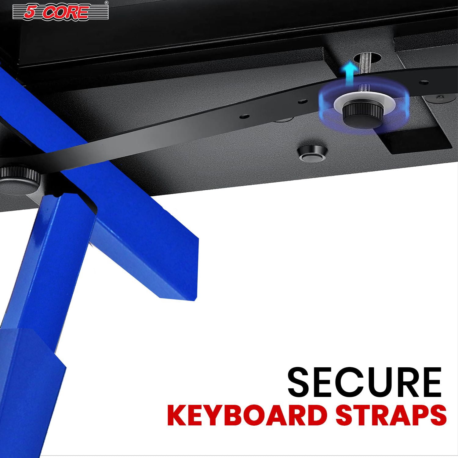Adjustable Z-Style Keyboard Stand with Locking Wheels – Heavy-Duty Mobile Riser for 54-88 Key Pianos, Synthesizers & DJ Gear