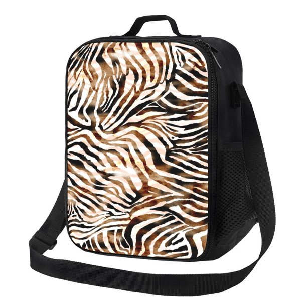 Balery Watercolor Zebra Caja de Almuerzo y Bolsa de Almuerzo para Hombres y Mujeres, Bolsa de Almuerzo Reutilizable con Gran Capacidad, Bolsa de Almuerzo Aislada