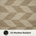 thumbnail image 5 of Nicole Miller New York Patio Country Calla Contemporary Herringbone Indoor/Outdoor Area Rug, Brown/Beige, 6'6"x9'2", 5 of 9
