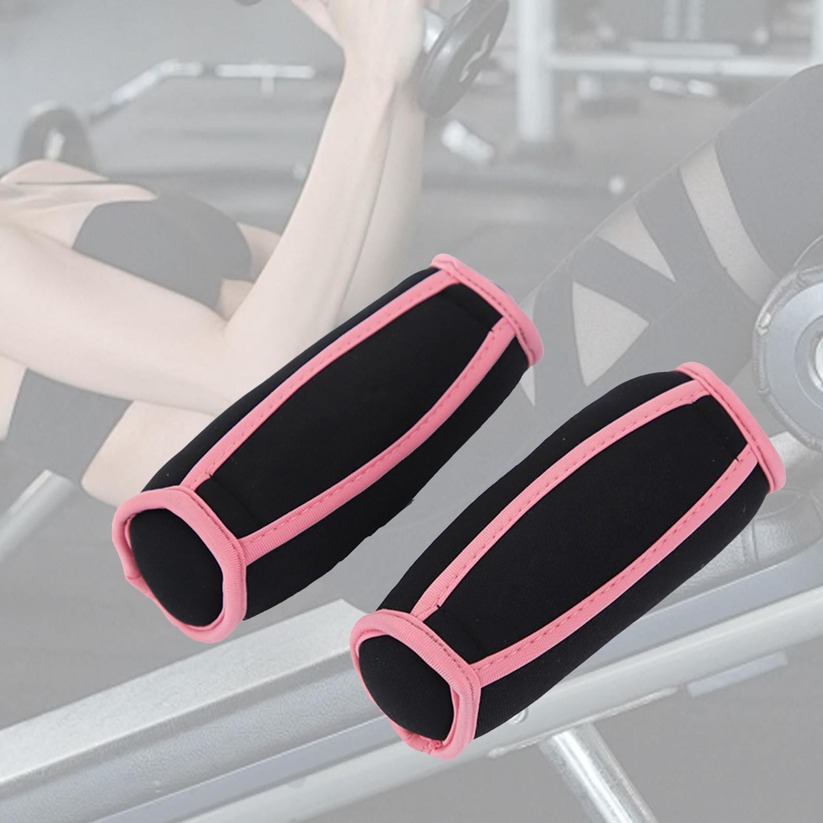Luwecf 2 Pack Hand Weights for Women Men with Strap Sandbag for Walking Running Fitness Pink 1lb