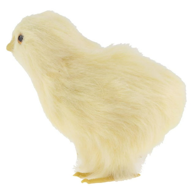 Mini figura de pollo de peluche, amarilla, juguete educativo para niños, jardín y Los 8x8x7cm