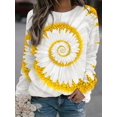 thumbnail image 2 of Floral Hoodie Women Fashion Hoodies Flower 3d Print Round Neck Long Sleeve Hoodie Elegant Harajuku Sweats Gym Tracksuit Clothing, 2 of 5