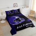 thumbnail image 4 of Erosebridal Purple Soccer Helmet Bedding Full Comforter Set, Football Game Down Comforter, Sports Theme Decor, Breathable, 4 of 8