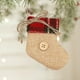 thumbnail image 1 of Adornos navideños de lino hechos a mano | Colgantes festivos con formas festivas | Decoración de tela a cuadros rojos con botones | Conjunto de diseños variados para decoración navideña, 1 of 6
