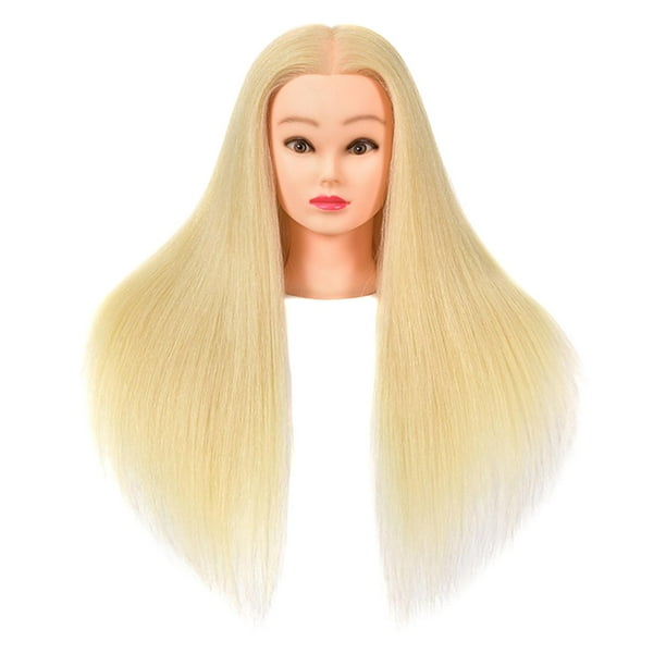 Cabeza de maniquí de cosmetología, modelo de peluquería, maquillaje, exhibición de muñecas, cabeza de maniquí Blanco