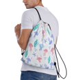 thumbnail image 3 of Drawstring Backpack - Cartoon Jellyfish Seaweed Splash Proof Small Drawstring Gym Bag for Women Men, Cinch Sports String Bag Backpack for Travel Swimming Beach, 3 of 8