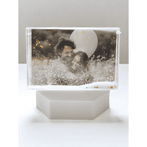 4x6 Inch Quicksand Picture Frame Desktop Display Glitter Acrylic Photo Frame for Valentines Day