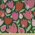 thumbnail image 2 of Ambesonne Floral Fabric by the Yard Upholstery, Painted Tulips Spring Theme, 3 Yards, Charcoal Grey Multicolor, 2 of 5