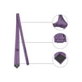 thumbnail image 3 of INSPIRE CHIC Men's Solid Color Narrow Stripes Necktie Graduation Suit Formal Ties Medium Purple, 3 of 5