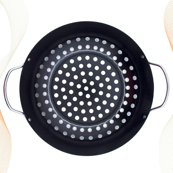 PENIKOKO Non Stick Grilling Meat Net Round Barbecue Pan 1Pack