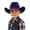 1-Navy1376, variant on Oiyii Little Boys Decorative Cow Boy Hats Embossed Band Western Cow Girl Hats, Blue