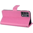 thumbnail image 5 of case for Samsung Galaxy S21 Ultra (Not S21) Case for Women, Glitter Bling Diamond PU Leather Wallet Phone Case with Wsrist String Full Body Protective Flip Cover for Samsung Galaxy S21 Ultra Owl Pink, 5 of 14