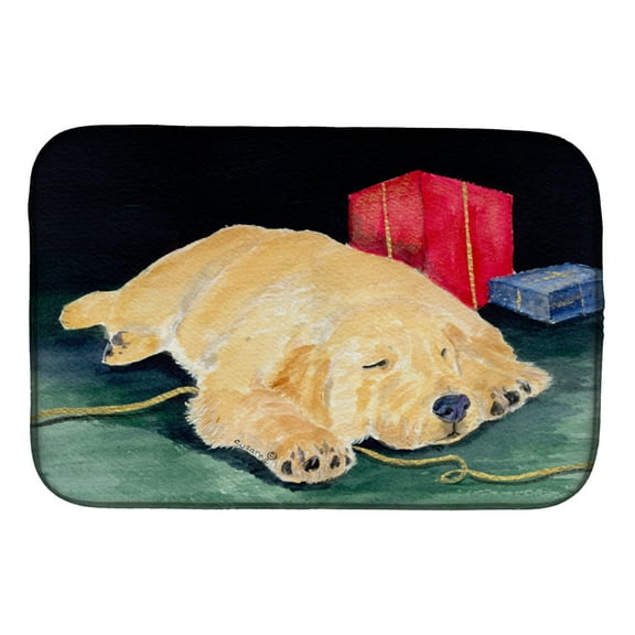 Carolines Treasures SS8576DDM Golden Retriever Dish Drying Mat 14 x 21" multicolor