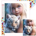 thumbnail image 1 of Con Cuentas Cuadradas 5D DIY Kit Niña Pequeña Del 45x55cm, 1 of 9