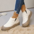 thumbnail image 4 of Eltusu Women Snow Boots, Soft casual Warm Windproof Winter Shoes White Size 6.5, 4 of 7