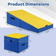 thumbnail image 3 of Costway Gymnastics Tumbling Mat Folding Incline Yoga Mat with Non-slip PVC Leather Yellow, 3 of 10