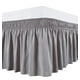 thumbnail image 1 of Falda de cama Biscaynebay Wrap Around Queen de 15 cm en forma de gota, gris plateado, 1 of 5
