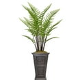 thumbnail image 1 of Vintage Home Artificial Faux Real Touch 61" Tall Fern Plant With Burlap Kit And Fiberstone Planter, 1 of 3