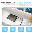 thumbnail image 3 of KBFmore 32 inch Stainless Steel Undermount Workstation Kitchen Sink with 7 Pieces Sink Accessories, 3 of 11