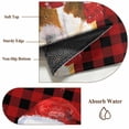 thumbnail image 6 of Round Area Rug 8 Ft, Red Christmas Washable Non-Slip Circle Carpet for Living Room/Bedroom, Cow Xmas Snowflake Winter Red Black Plaid Collection Low-Profile Large Area Rugs for Indoor, 6 of 8