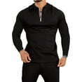 thumbnail image 3 of LUXUR Chandail à Col Rond pour Hommes, Tee-Shirt de Course Athlétique Noir m, 3 of 3