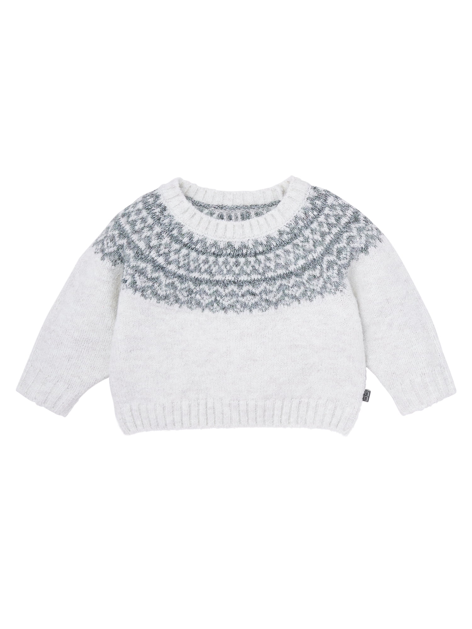 Modern Moments by Gerber Baby Boy Raglan Sleeve Fairsle Sweater, Sizes 0/3 Months - 24 Months