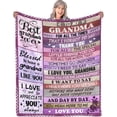 thumbnail image 1 of LHSHID Grandma Blanket Gifts for Grandma Christmas Birthday Retirement Gift for Grandma to My Grandma Flannel Throw Blankets 60"x80", 1 of 9